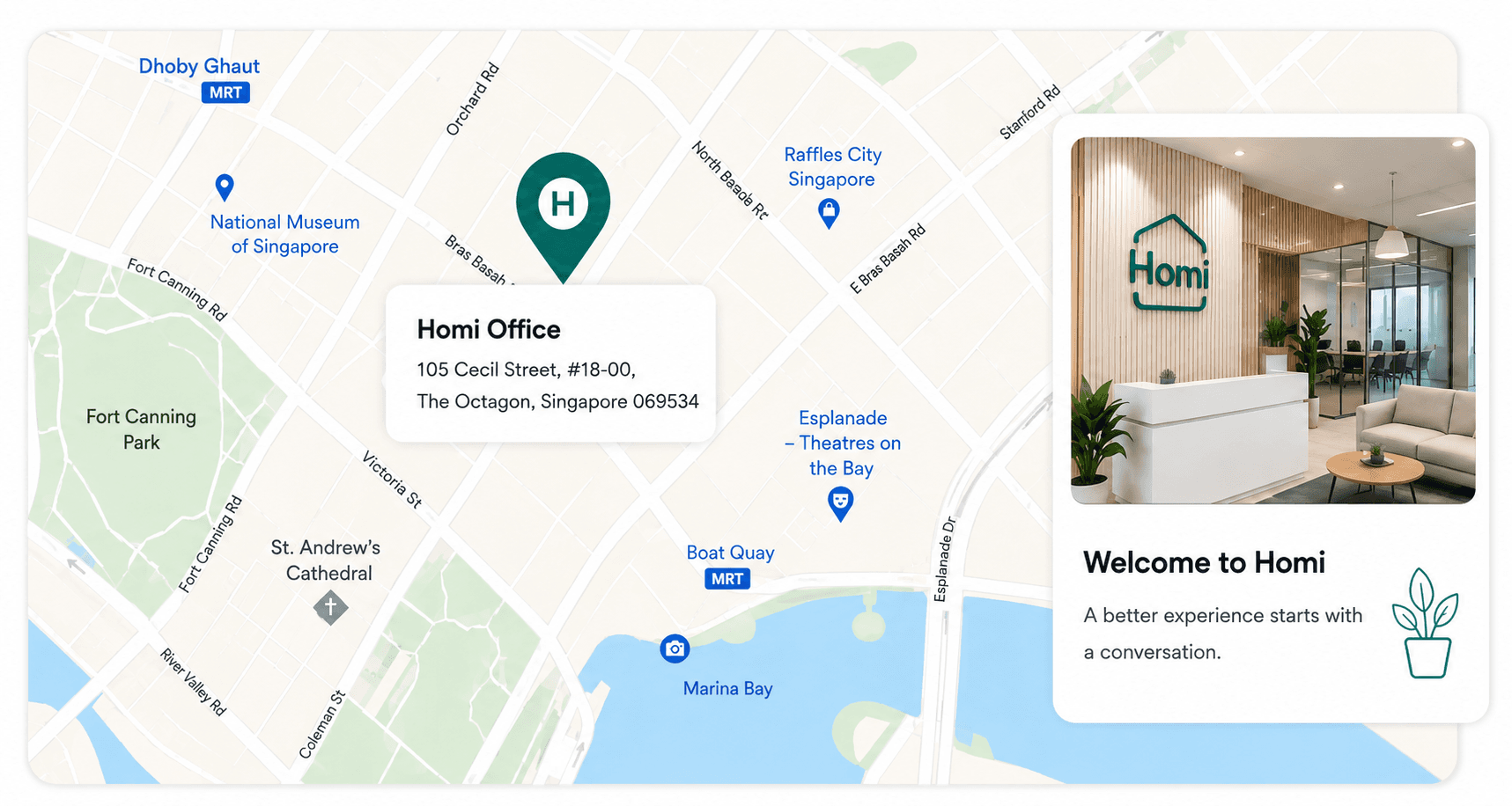 Homi Singapore Office Location Map Cecil Street